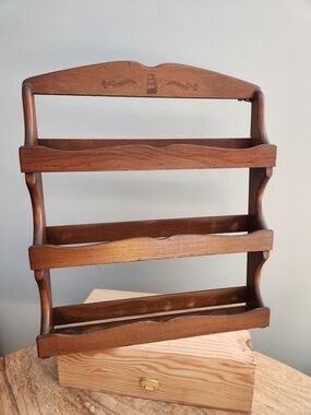 Vintage McCormick Wooden Spice Rack Schilling's Ship Logo 3 Tier 24 Jar Capacity